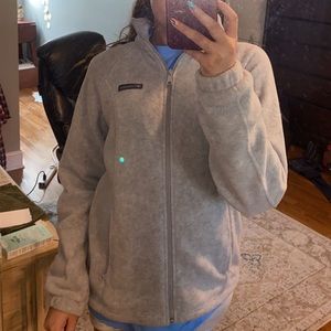 light grey columbia full zip jacket!